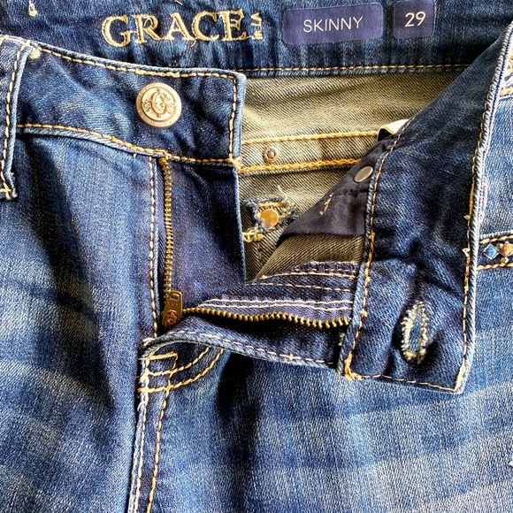 GRACE in LA women’s size 29 skinny Blue Jeans - Picture 8 of 8